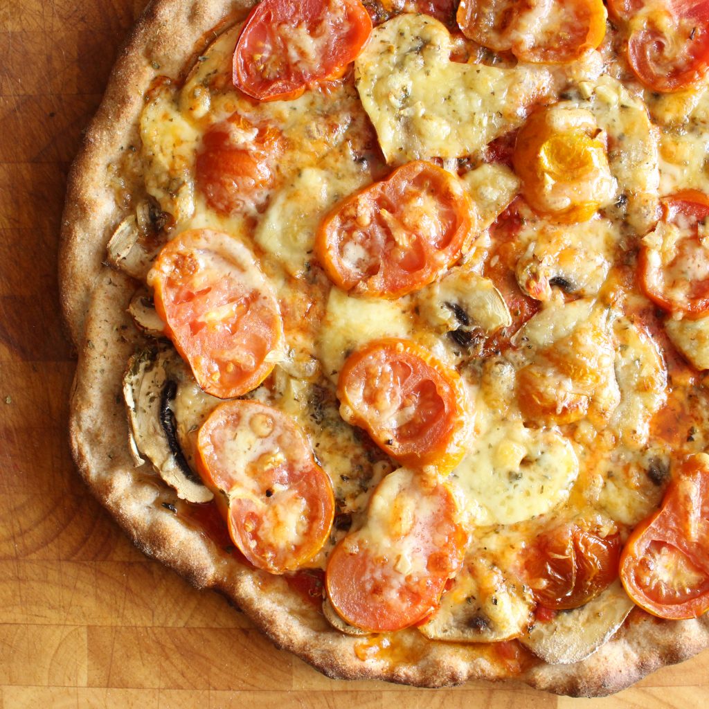 Cast Iron Whole Wheat & Herb Sourdough Pizza Crust Recipe